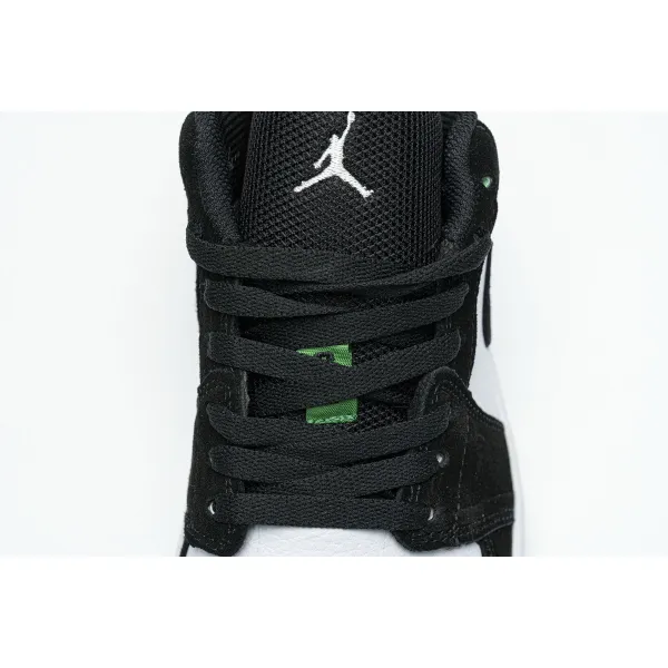 Get Air Jordan 1 Low White Black Mystic Green 553558-113