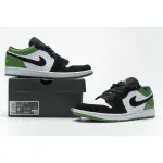 Get Air Jordan 1 Low White Black Mystic Green 553558-113