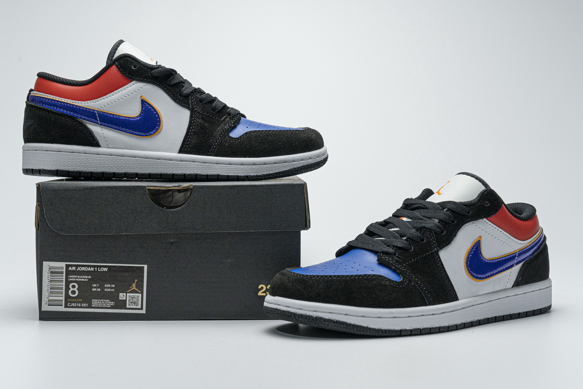 Get Air Jordan 1 Low Lakers Top 3 CJ9216-051