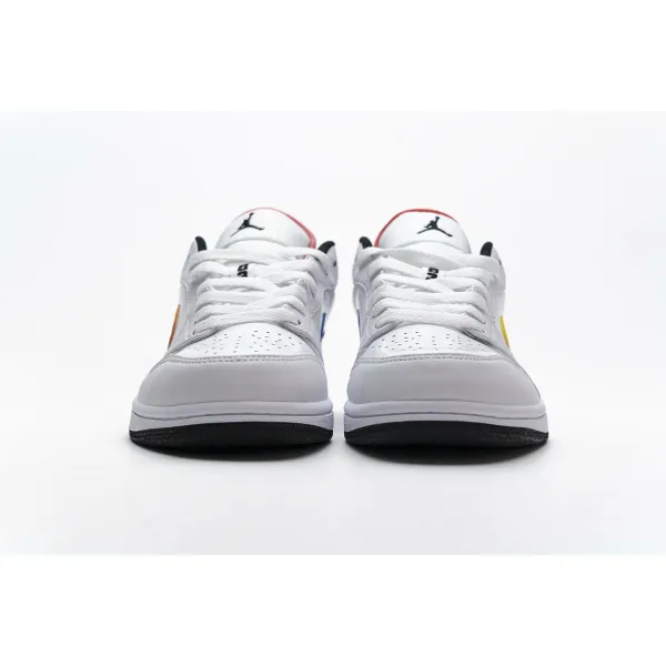Get Air Jordan 1 Low White Multi-Color CW7009-100