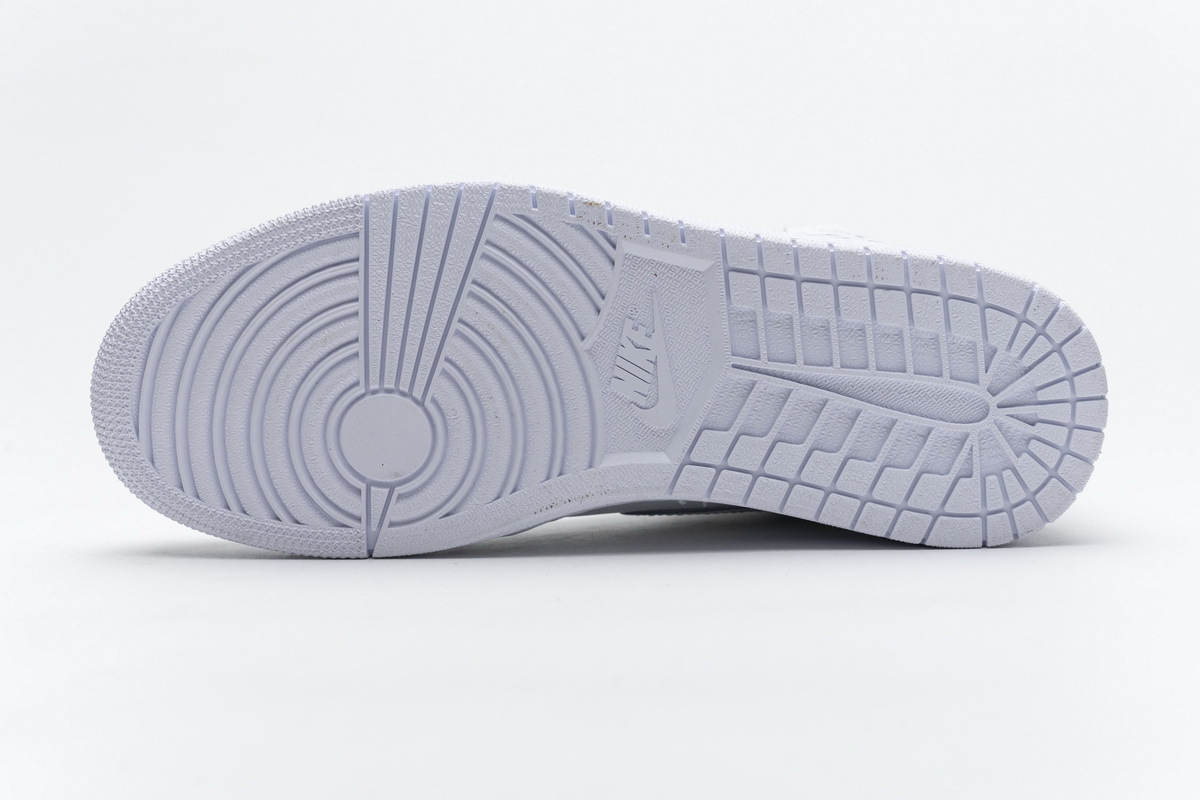 Get Air Jordan 1 Mid GS  white' 554725-109