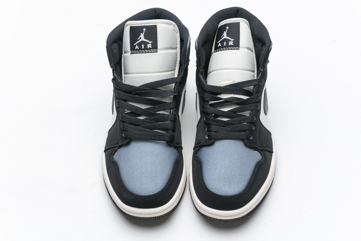 Get Air Jordan 1 Mid Satin Grey Toe 852542-011