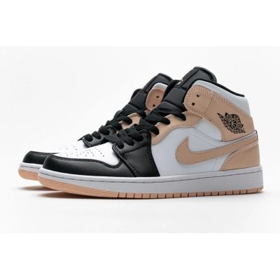 Get Air Jordan 1 Mid Crimson Tint Toe (GS) 554725-133 01