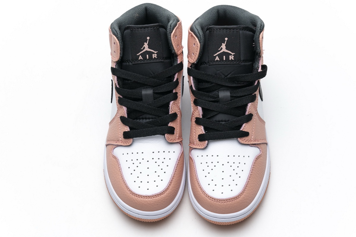 Get Air Jordan 1 Mid Pink Quartz (GS) 555112-603