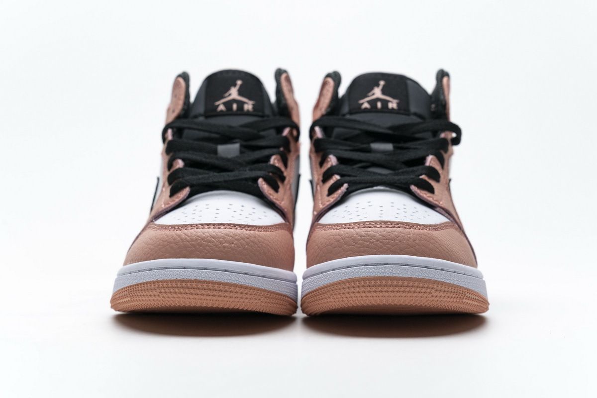 Get Air Jordan 1 Mid Pink Quartz (GS) 555112-603