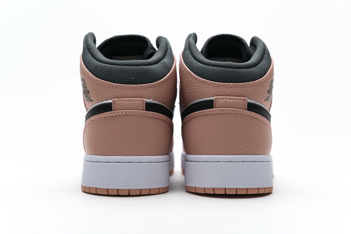 Get Air Jordan 1 Mid Pink Quartz (GS) 555112-603
