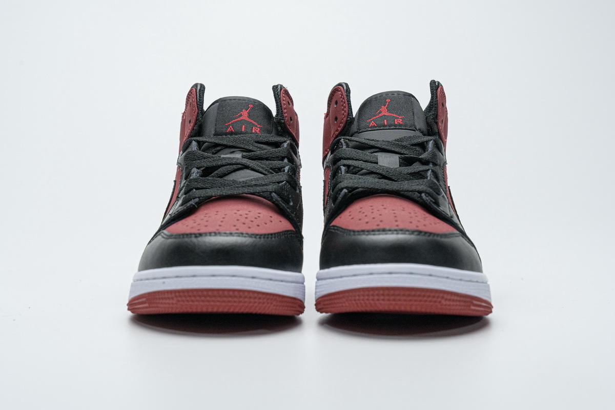 Get Air Jordan 1 Mid Gym Red Black (GS) 554725-610