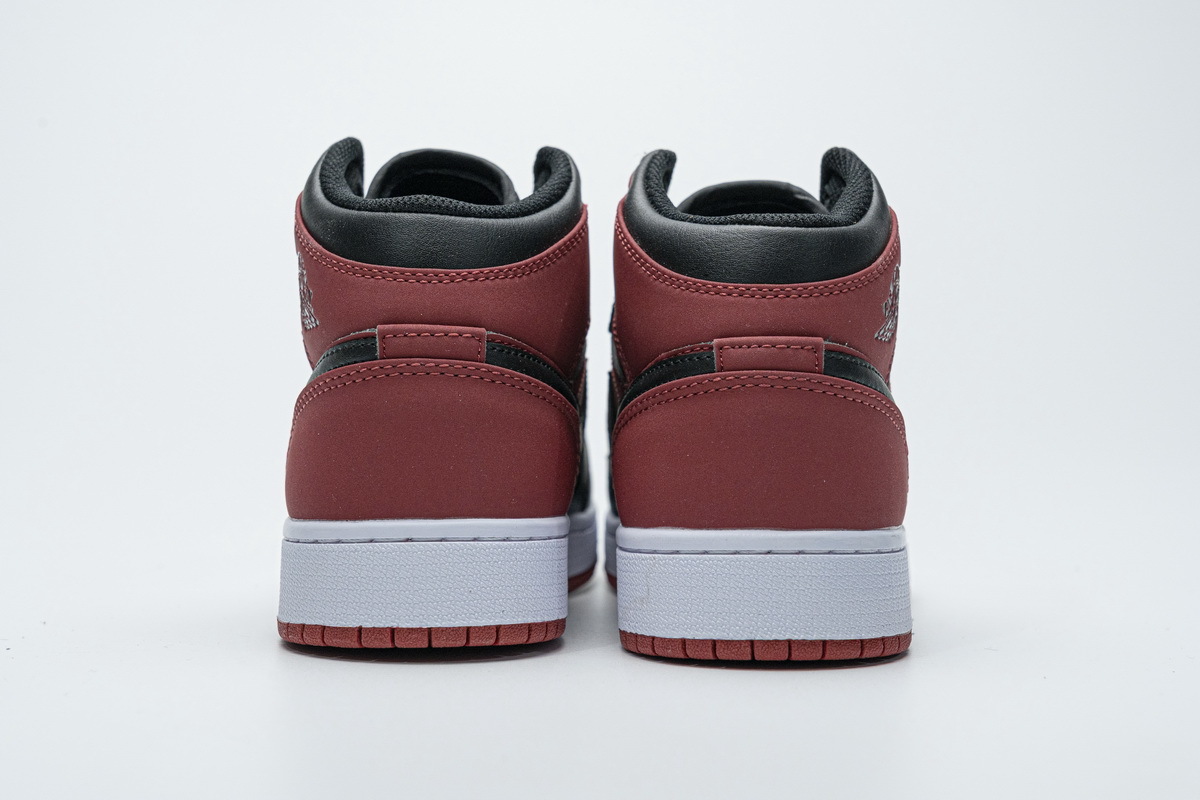 Get Air Jordan 1 Mid Gym Red Black (GS) 554725-610
