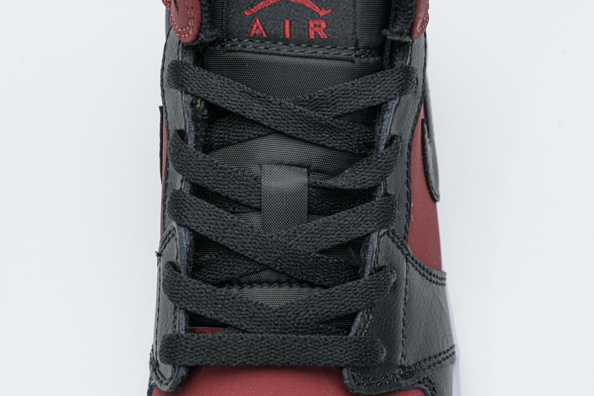 Get Air Jordan 1 Mid Gym Red Black (GS) 554725-610