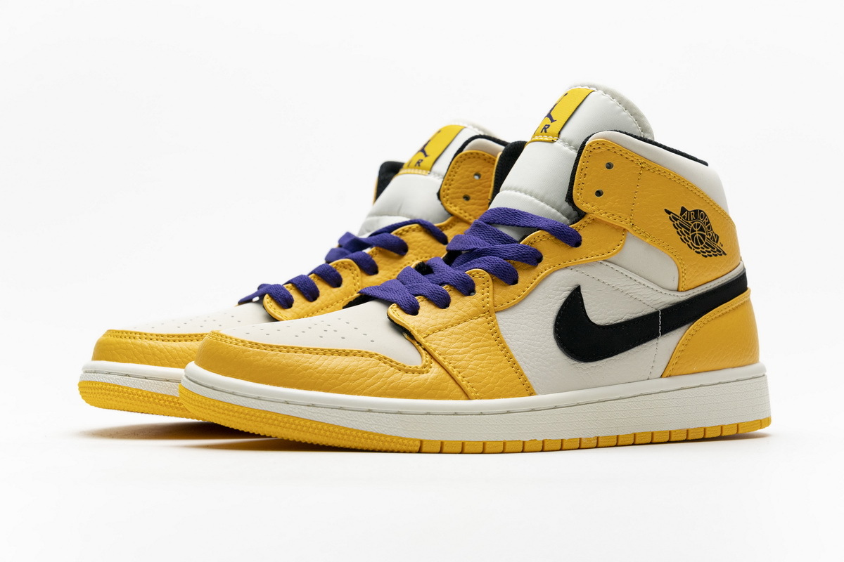 Get Air Jordan 1 Mid SE Lakers 852542-700