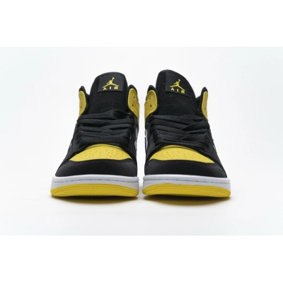 Get Air Jordan 1 Mid Yellow Toe Black 852542-071 02