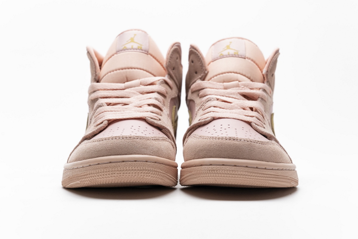 Get Air Jordan 1 Mid Coral Gold 852542-600