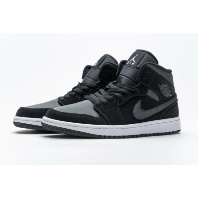 Get Air Jordan 1 Mid Nylon Black Anthracite 852542-012  01