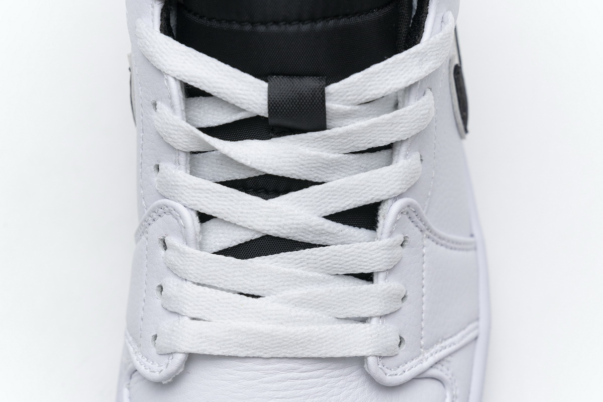 Get Air Jordan 1 Mid White Black Gym Red 554724-116