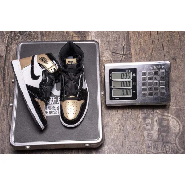 Get Air Jordan 1 Retro High NRG Patent Gold Toe 861428-007