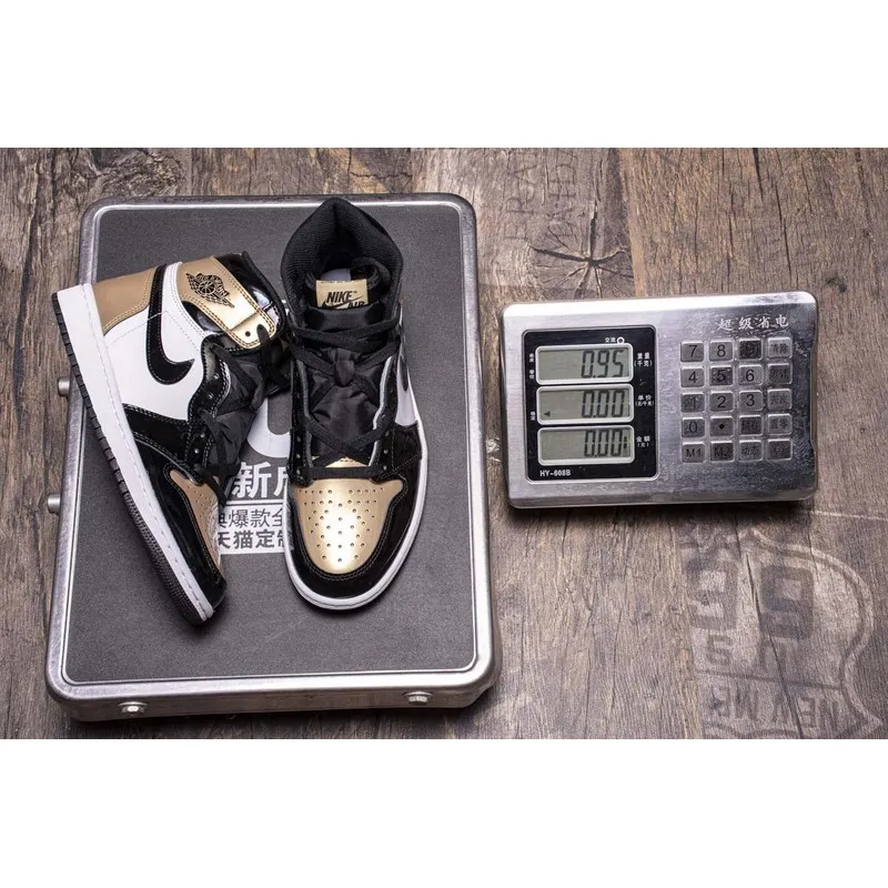 Get Air Jordan 1 Retro High NRG Patent Gold Toe 861428-007