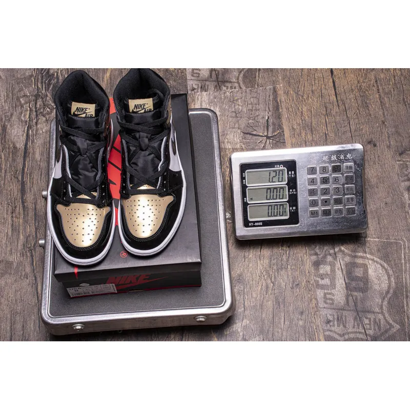 Get Air Jordan 1 Retro High NRG Patent Gold Toe 861428-007