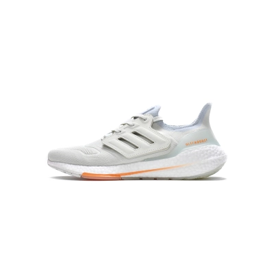 Get adidas Ultra Boost 2022 White Grey Orange GY6227 01