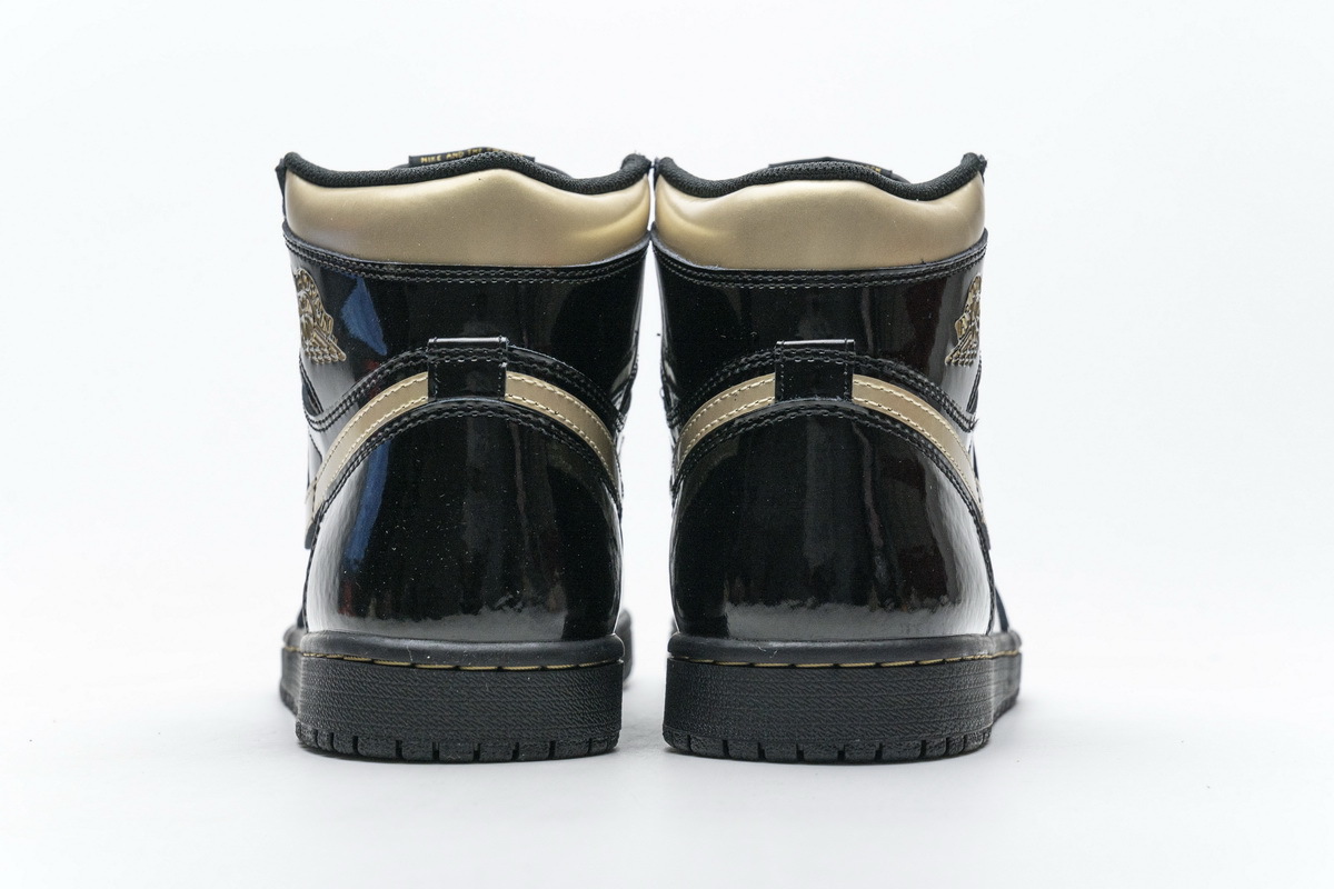Get Air Jordan 1 Retro High Black Metallic Gold (2020) 555088-032