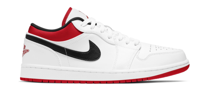 Get Jordan 1 Low White University Red Black 553558-118