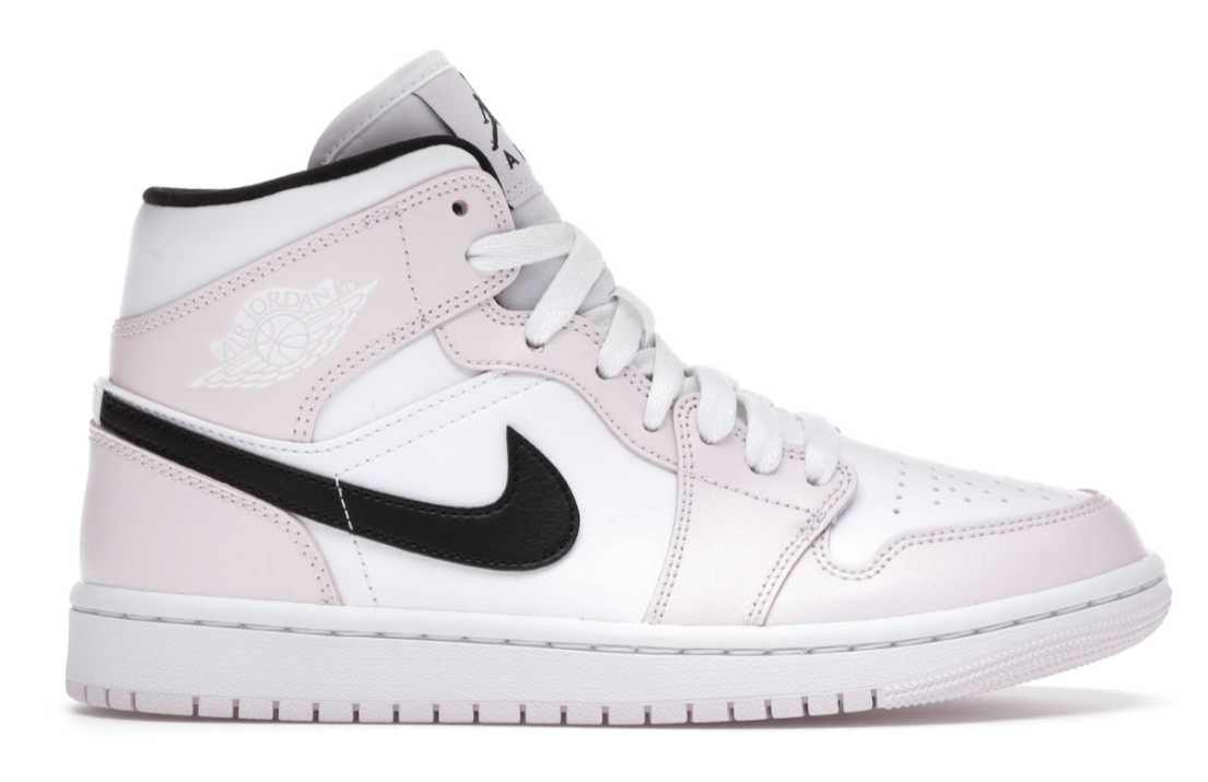 Get Jordan 1 Mid Barely Rose (W) BQ6472-500