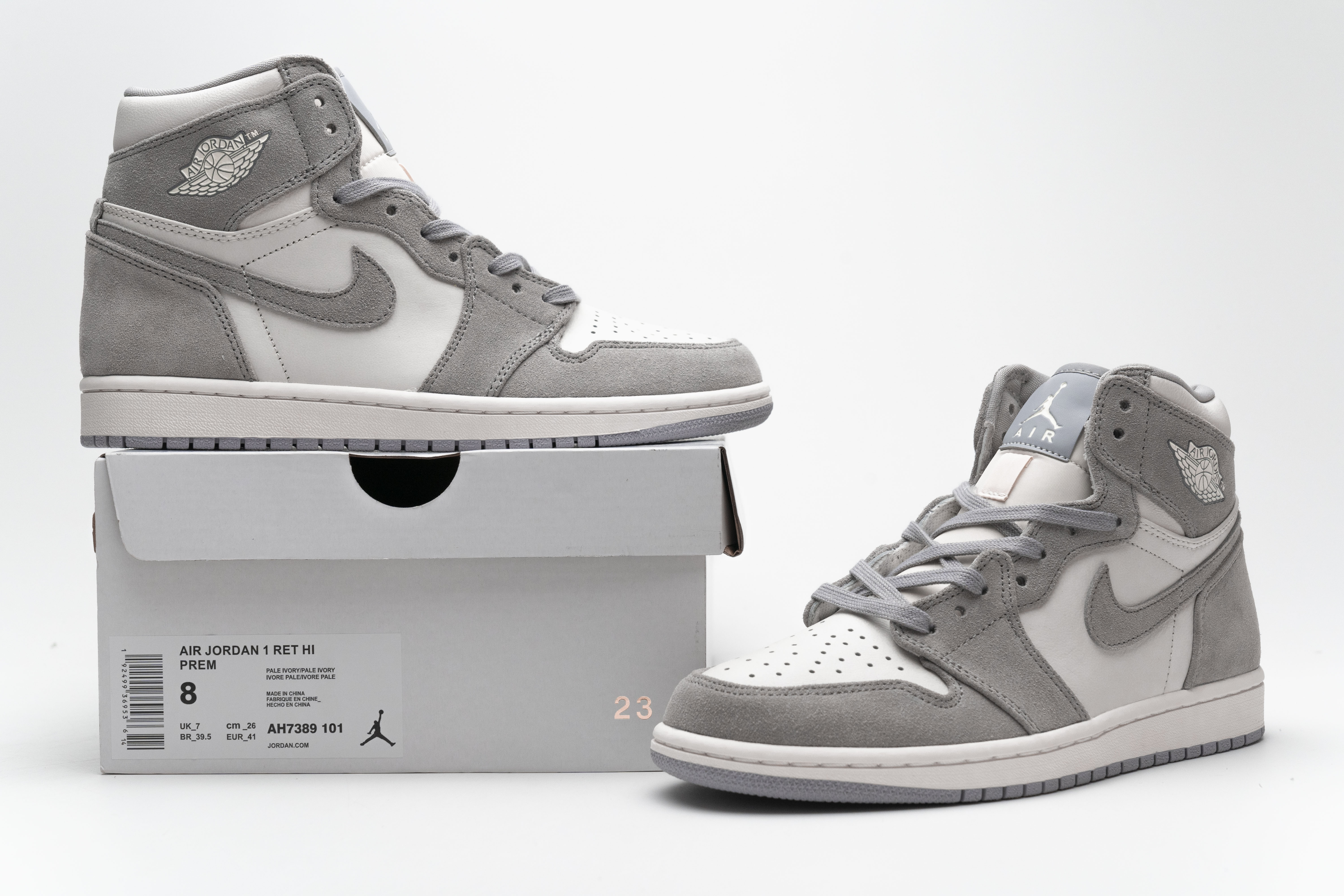Get Air Jordan 1 Retro High Pale Ivory (W) AH7389-101