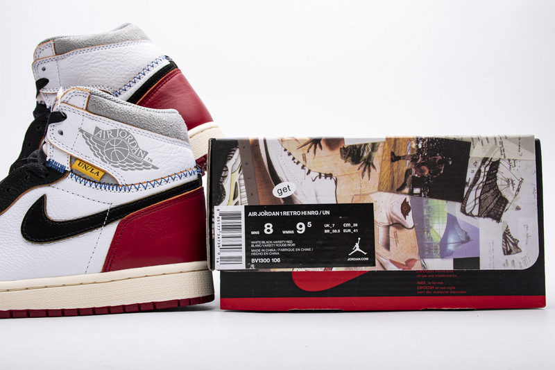 Get Air Jordan 1 Retro High Union Los Angeles Black Toe BV1420-106