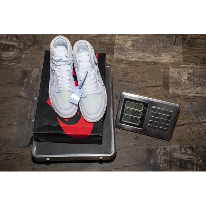 Get Air Jordan 1 Retro High Off-White White AQ0818-100