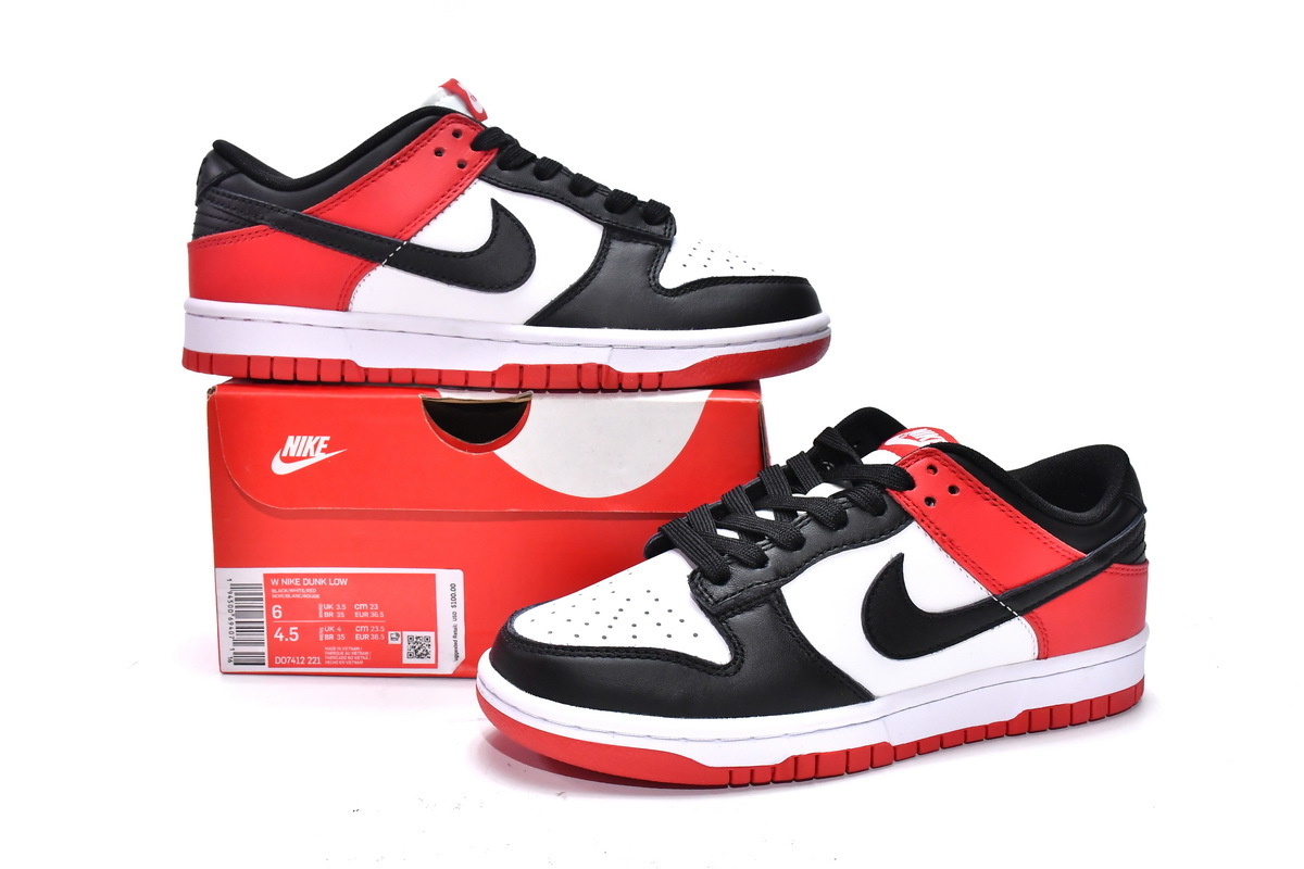 Get Nike Dunk Low Black Red DO7412-221