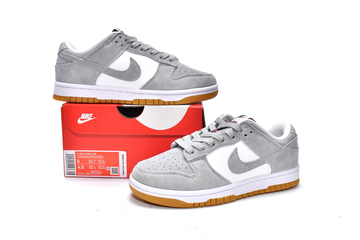 Get Nike Dunk Low Ash White Red DO7412-995