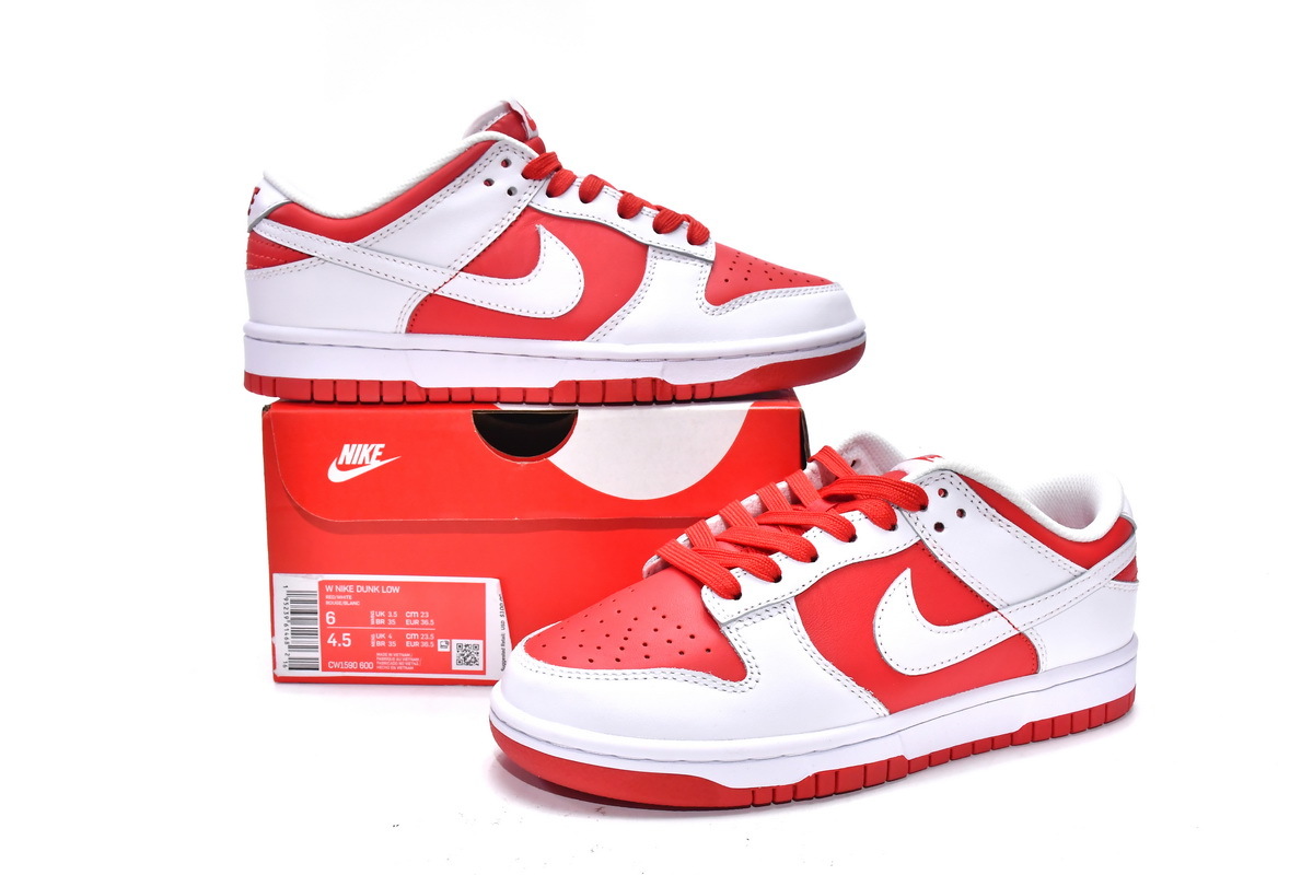 Get Nike Dunk Low Championship Red CW1590-600