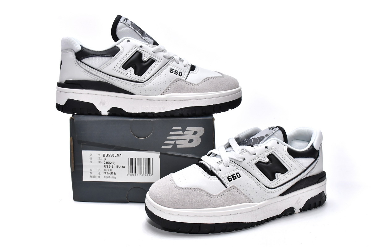 Get New Balance 550 Sea Salt Black BB550LM1