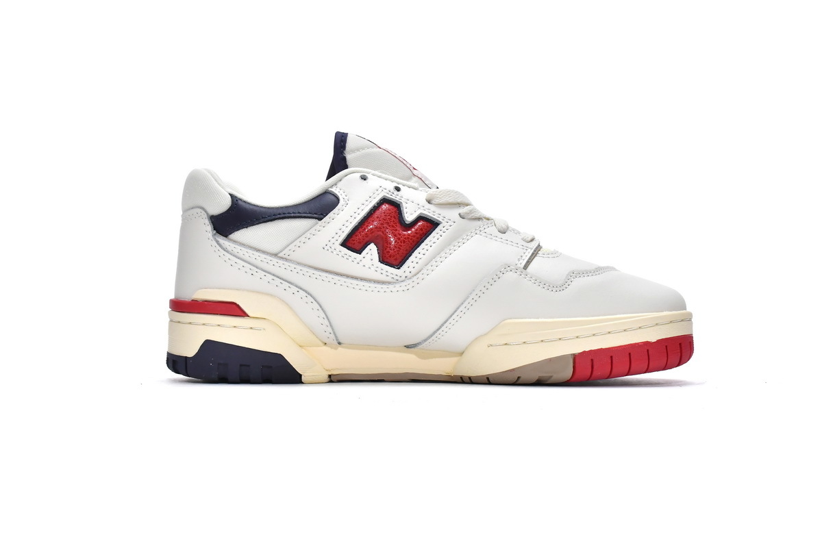 Get Aimé Leon Dore x New Balance 550 White Red Navy BB550A3