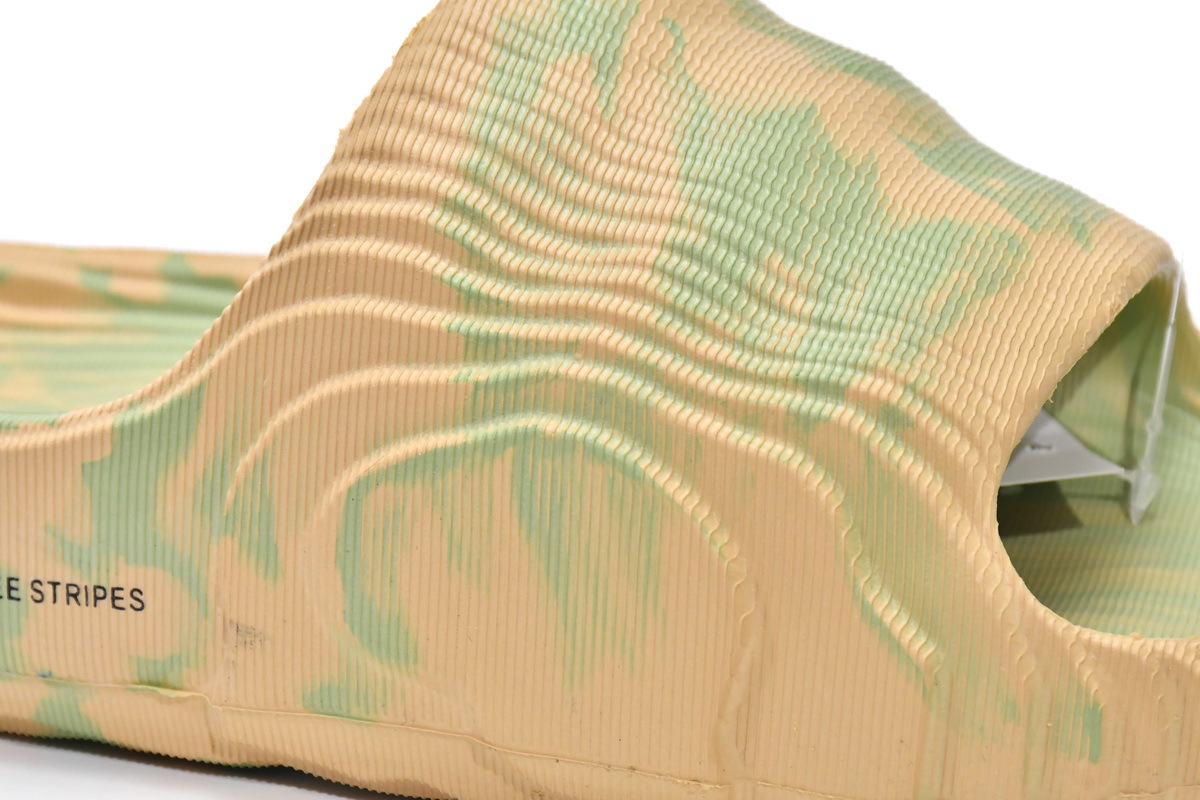 Get adidas originals Adilette 22 Slides Magic Lime Desert Sand GY1597