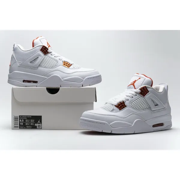 Get Air Jordan 4 Retro Metallic Orange CT8527-118
