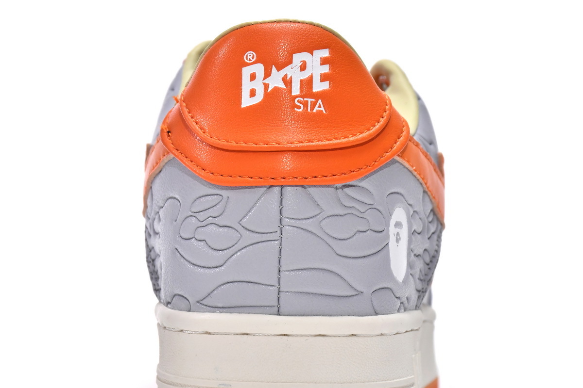 A Bathing Ape Bape Sta Low Grey Orange 1H70-291-002