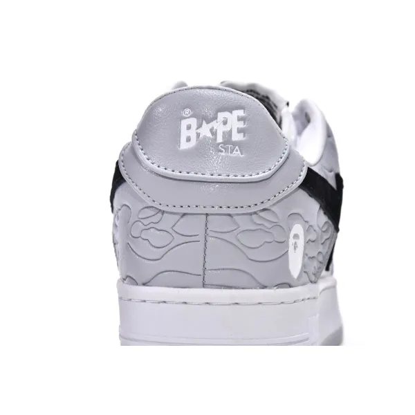A Bathing Ape Bape Sta Low White Grey 1H70-191-002