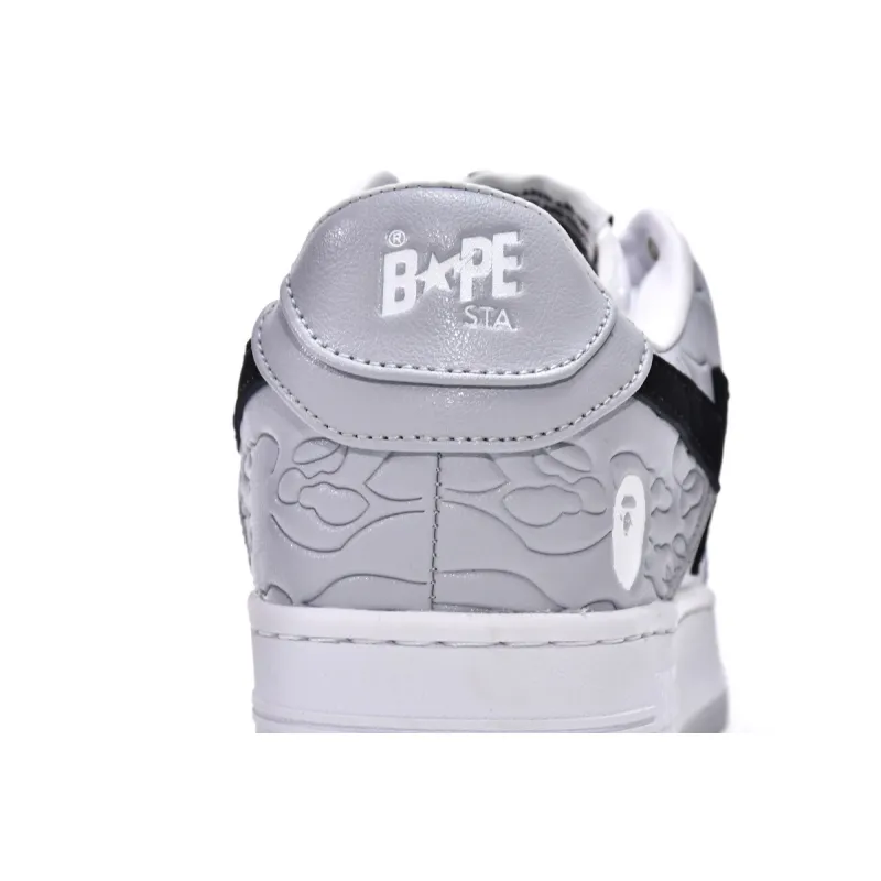 A Bathing Ape Bape Sta Low White Grey 1H70-191-002