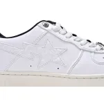 A Bathing Ape Bape Sta Low White Black 1H70-191-022