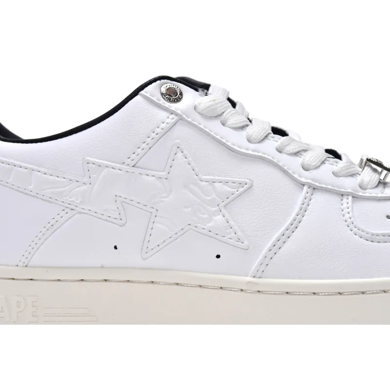 A Bathing Ape Bape Sta Low White Black 1H70-191-022