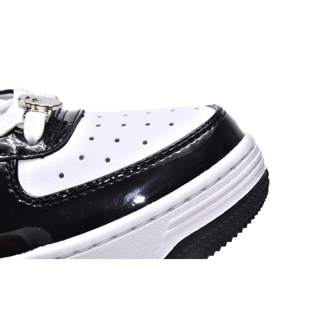 A Bathing Ape Bape Sta Low Black White 1H70-191-001
