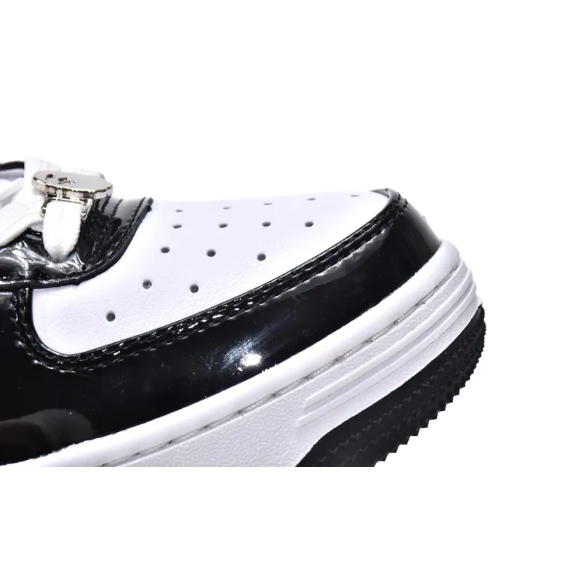 A Bathing Ape Bape Sta Low Black White 1H70-191-001
