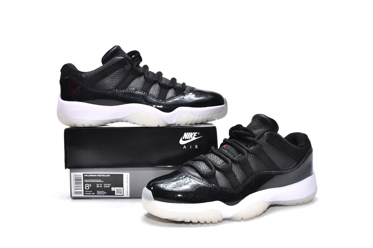 Get Air Jordan 11 Retro Low 72-10 AV2187-001
