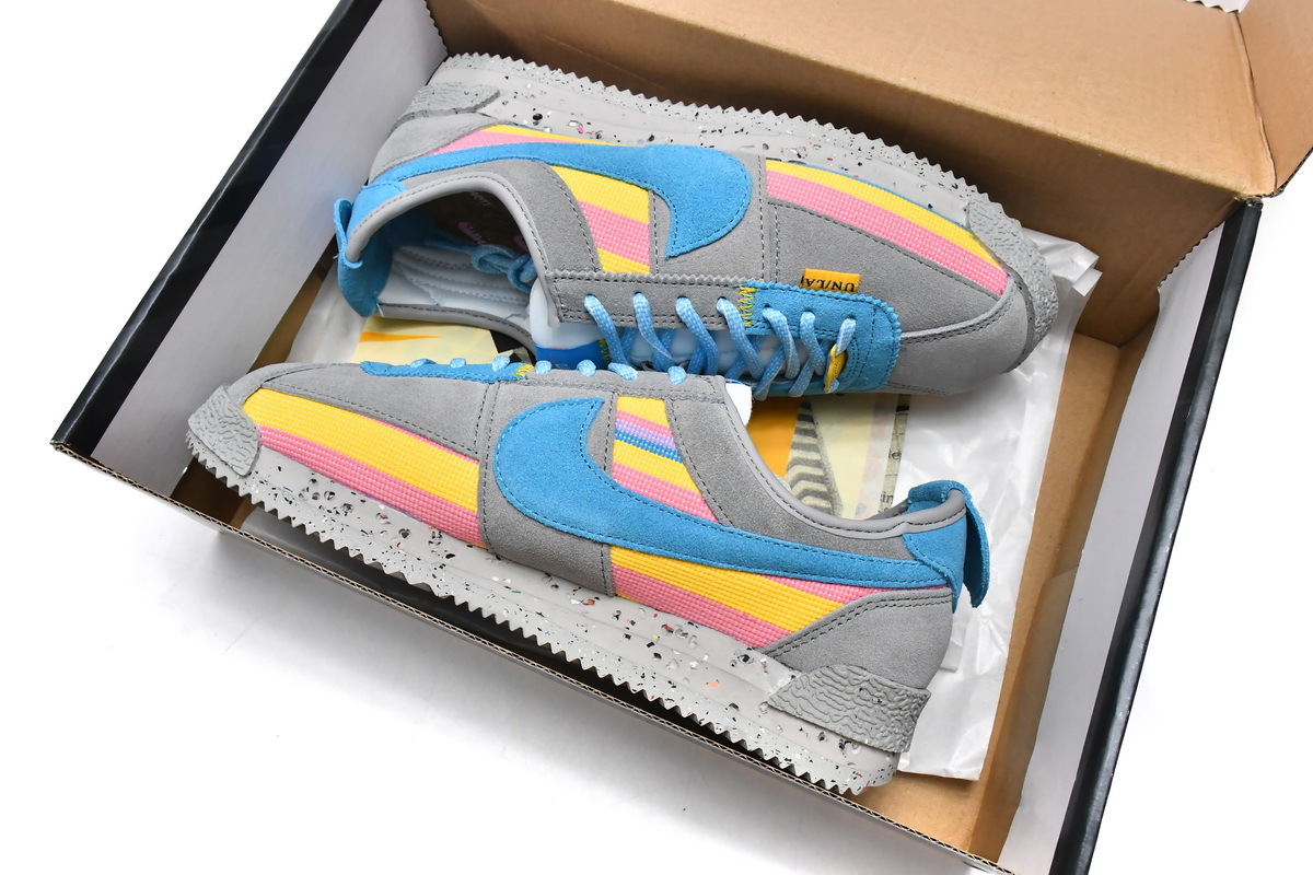 Union LA x Nike Cortez Blue Pink Yellow Grey DR1413-002