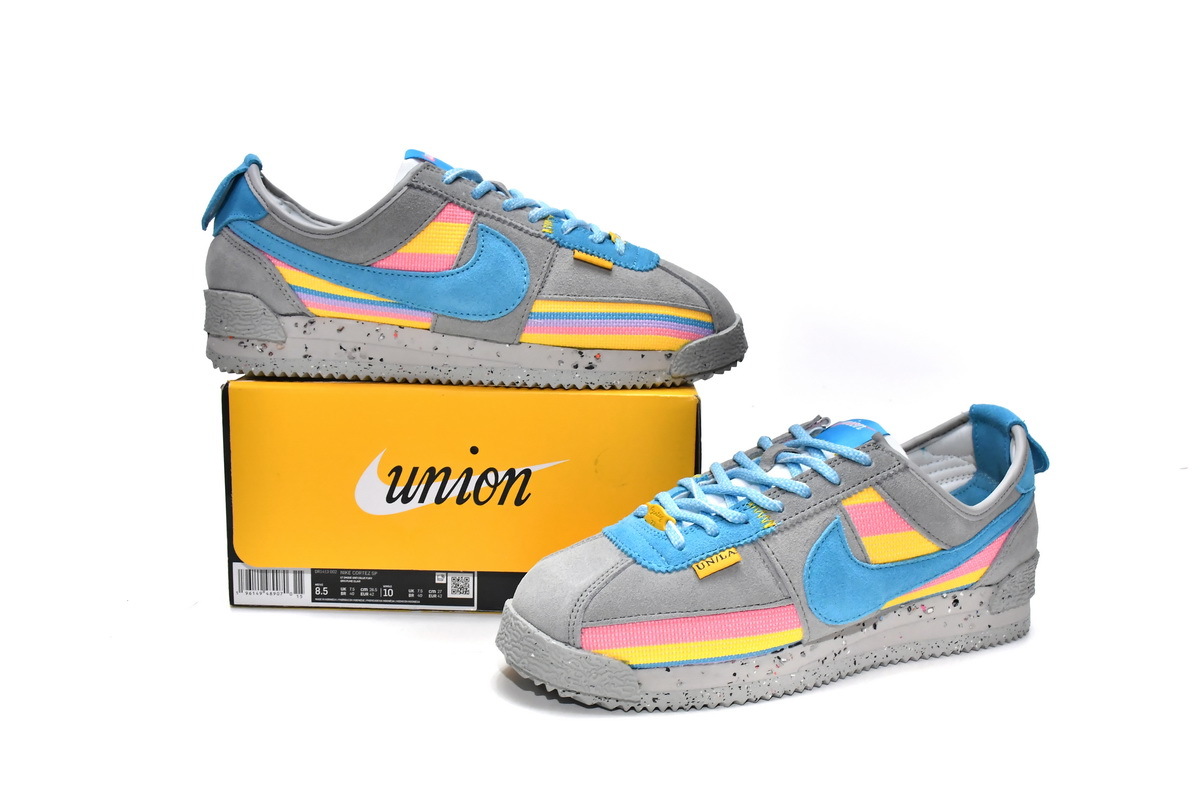 Union LA x Nike Cortez Blue Pink Yellow Grey DR1413-002