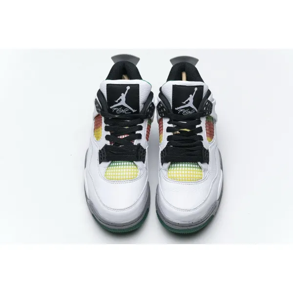 Get Air Jordan 4 Retro Lucid Green Rasta (W) AQ9129-100