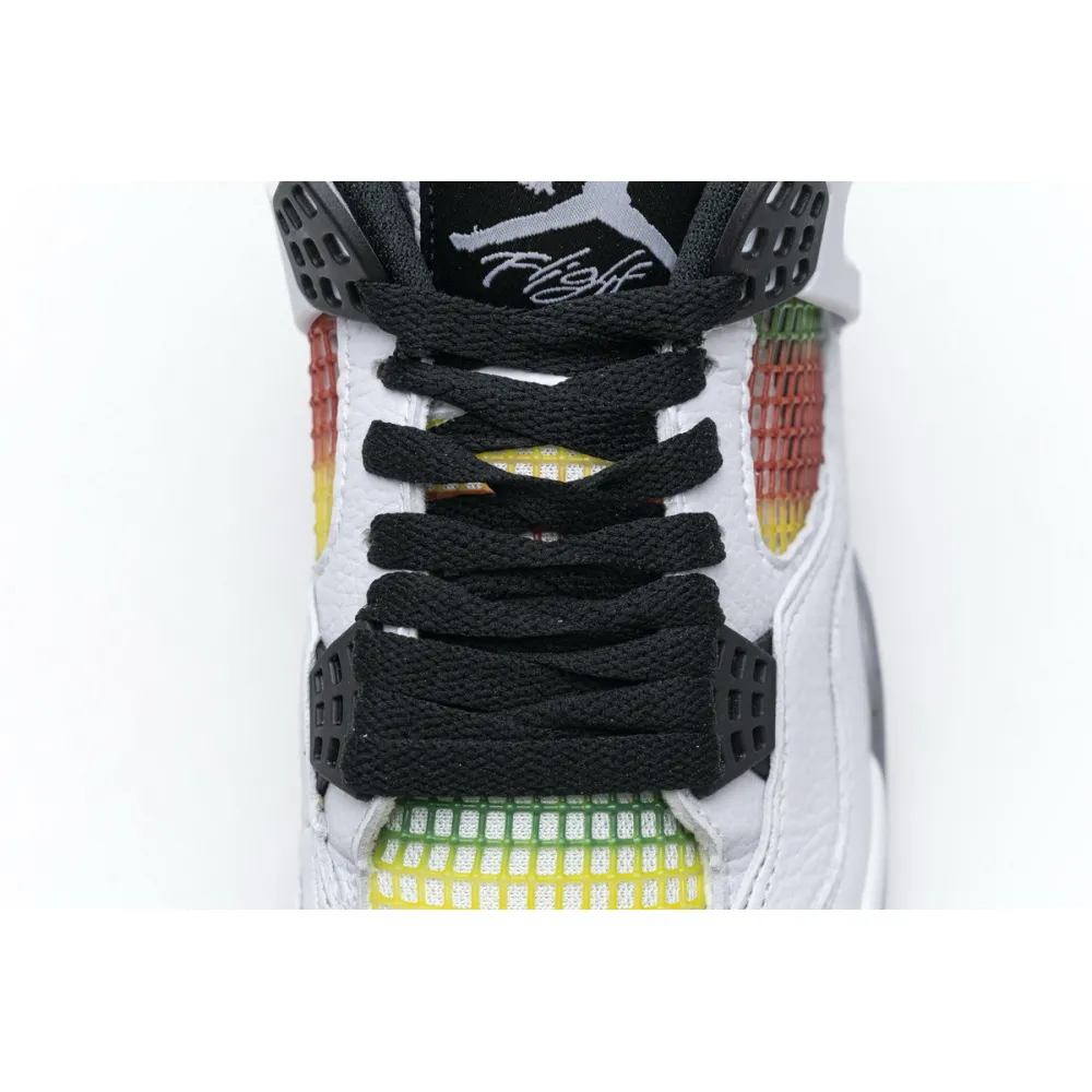 Get Air Jordan 4 Retro Lucid Green Rasta (W) AQ9129-100