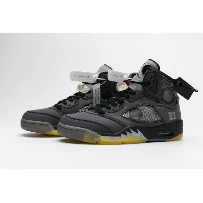 Get Air Jordan 5 Retro Off-White Black CT8480-001 01
