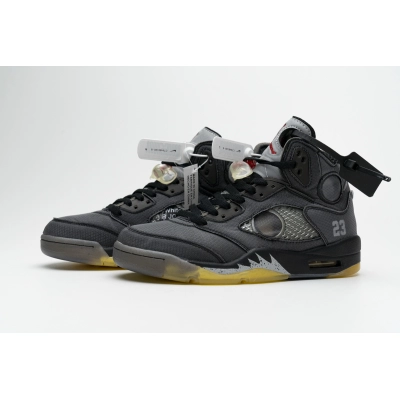 Get Air Jordan 5 Retro Off-White Black CT8480-001 01