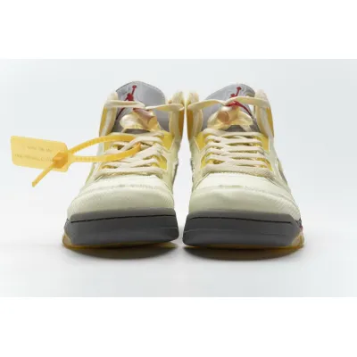 Get Air Jordan 5 Retro OFF-WHITE Sail DH8565-100 02